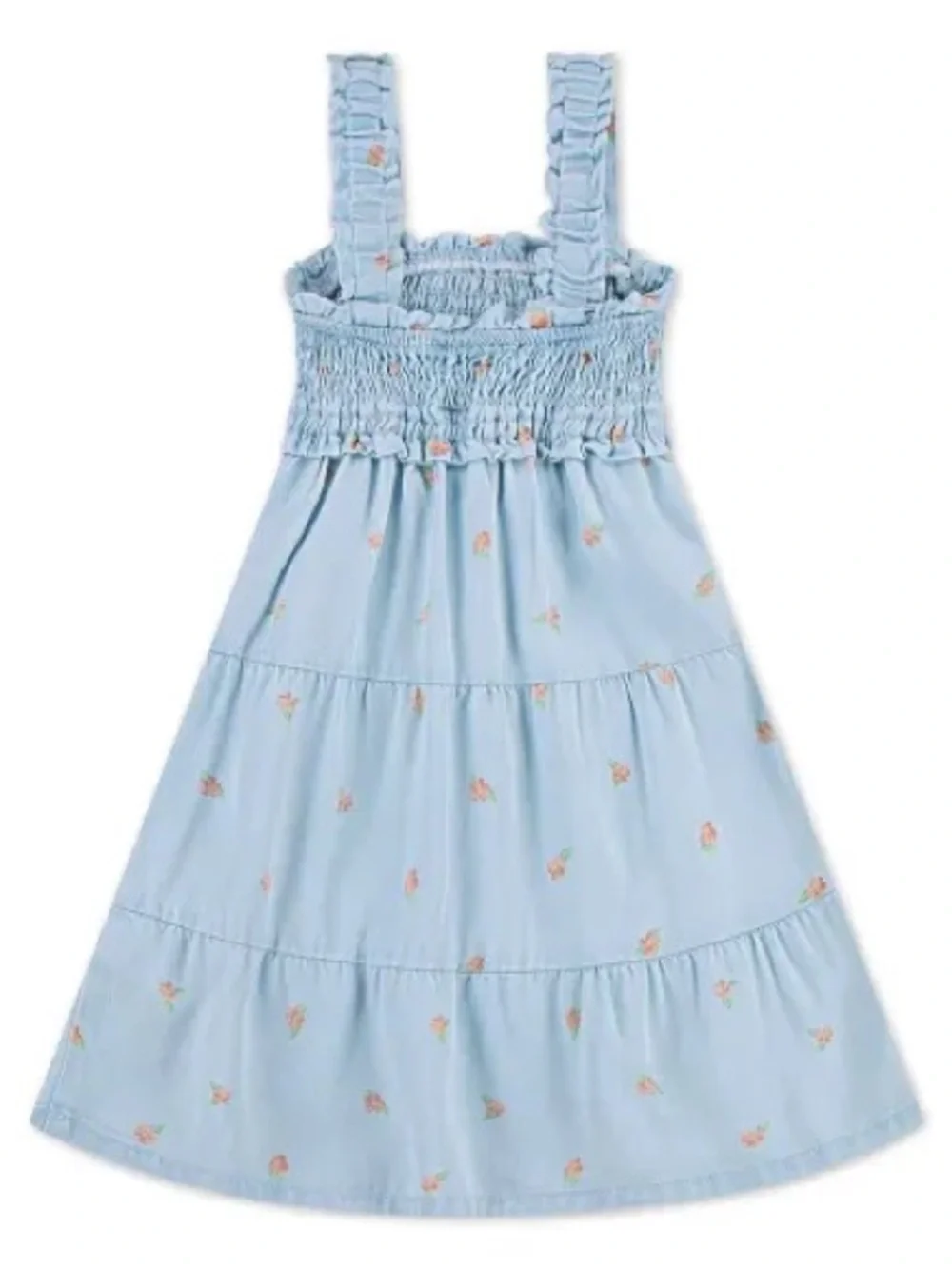 Levi's Light Blue Smocked Floral Tiered Sundress for Girls can fits 6/8 years